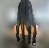 26 inches Human Hair Blend Permanent Bouncy Curls Wig - True Glow Naturals
