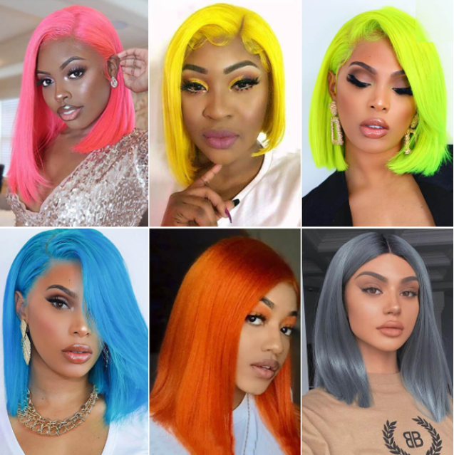 Belinda Colored Bob Wig - True Glow Naturals