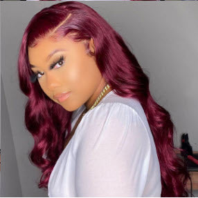 Brigitte 99J Burgundy Straight Wig