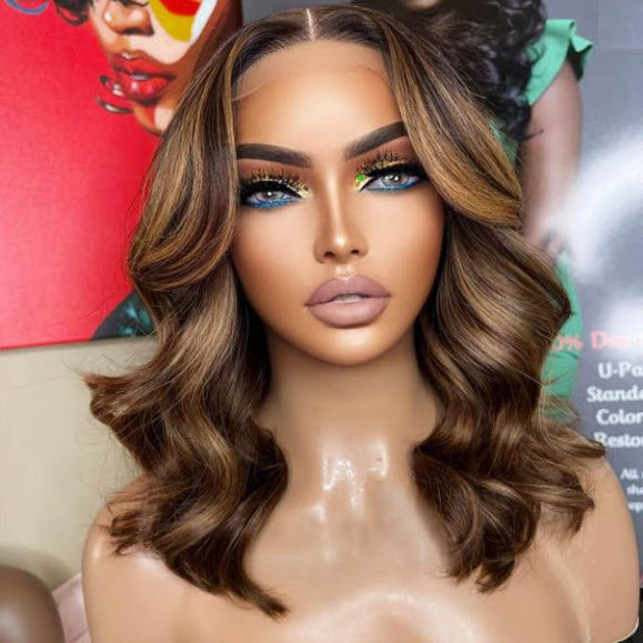 Theodora Honey Blonde Bob Loose Body Glueless Wig - True Glow Naturals