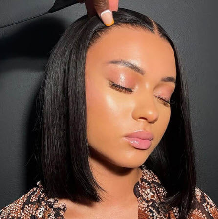 Victoria Straight Short Bob Glueless Wig - True Glow Naturals