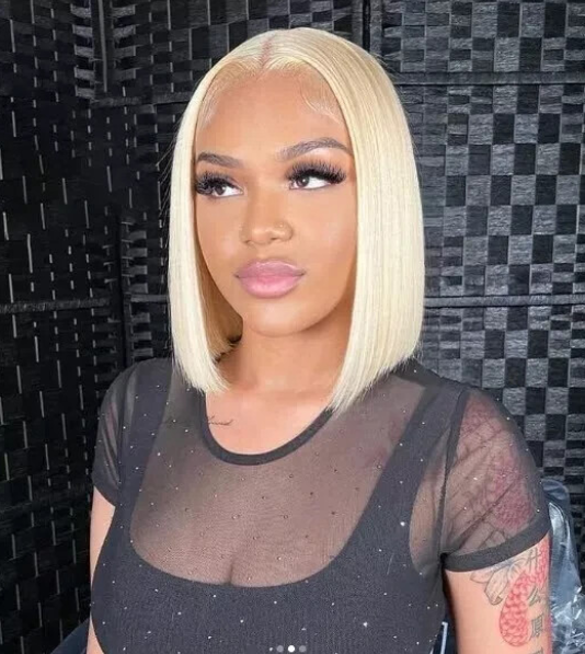 Blonde Bob 10 Inches, 2x6 Lace - Vietnamese 100% Raw Human Hair