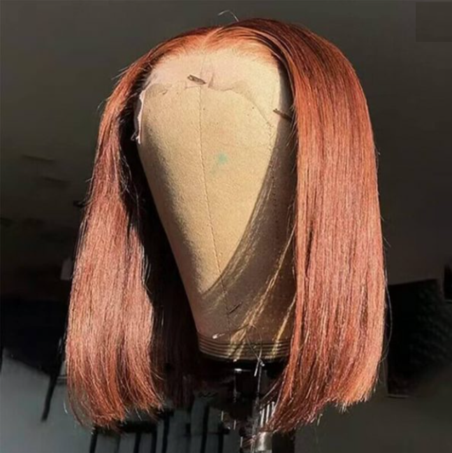 Beatrice Reddish Brown Straight Bob Glueless Wig