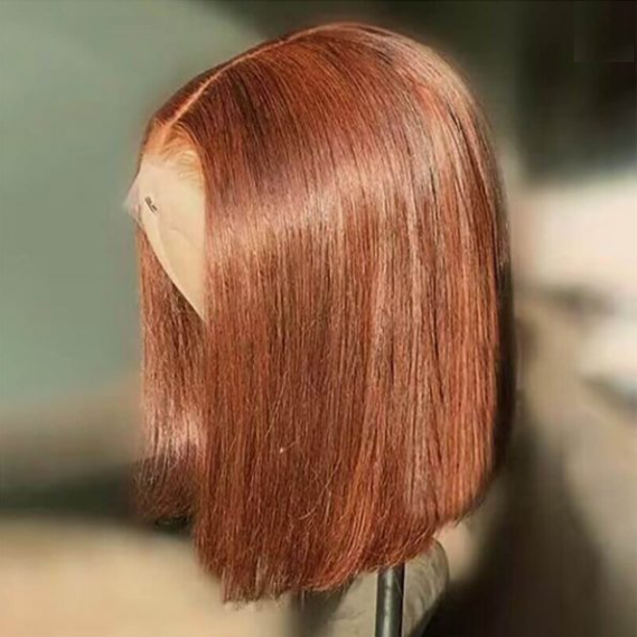 Beatrice Reddish Brown Straight Bob Glueless Wig