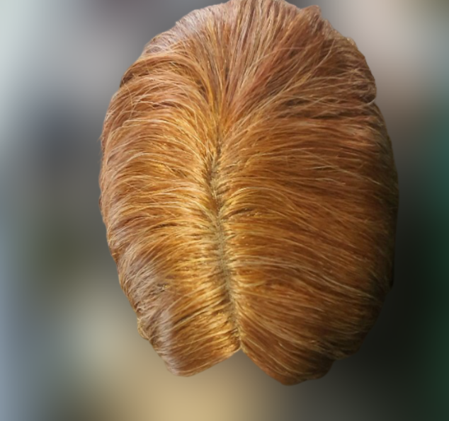 26 inches Human Hair Blend Permanent Bouncy Curls Wig - Blonde