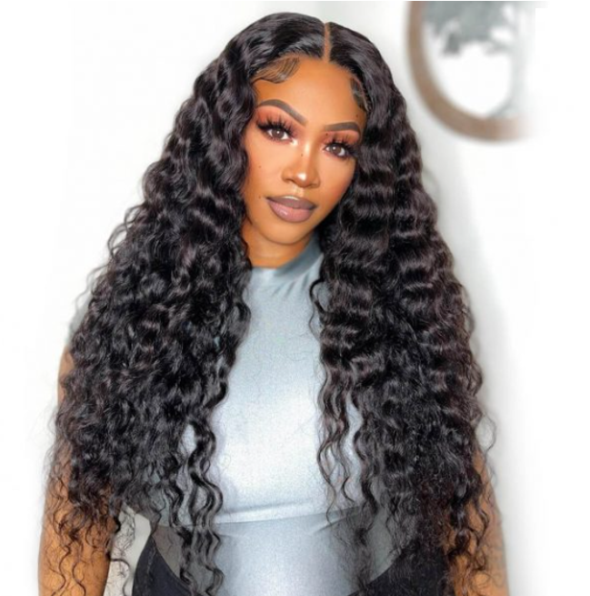 deep wave wig, loose deep wave wig, glueless wig, wavy human hair wig, natural looking wig, body wave wig, everyday wig, women wave wig, lightweight wig, soft wave wig, fashion wig, easy wear wig