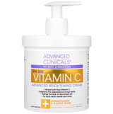 Advanced Clinicals, Vitamin C, Advanced Brightening Cream, 16 oz (454 g) - True Glow Naturals