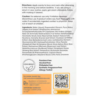 Advanced Clinicals, Vitamin C, Brightening Gel-Cream, 2 fl oz (59 ml) - True Glow Naturals