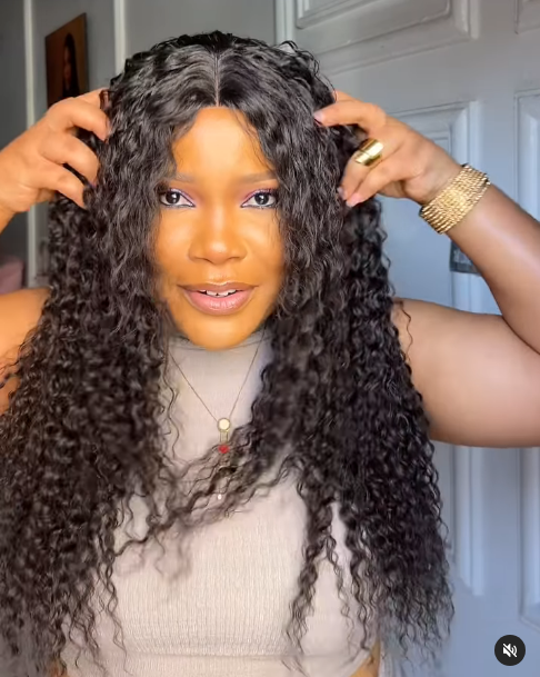 caribbean wave wig, soft wave wig, 22 inch wig, human hair blend wig, long wavy wig, curly wave wig, voluminous wig, natural looking wig, women wave wig, glamorous wig, everyday wig, textured wave wig