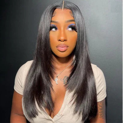 Anastasia Straight Feathered Glueless Wig – Sleek, Natural & Effortlessly Stylish