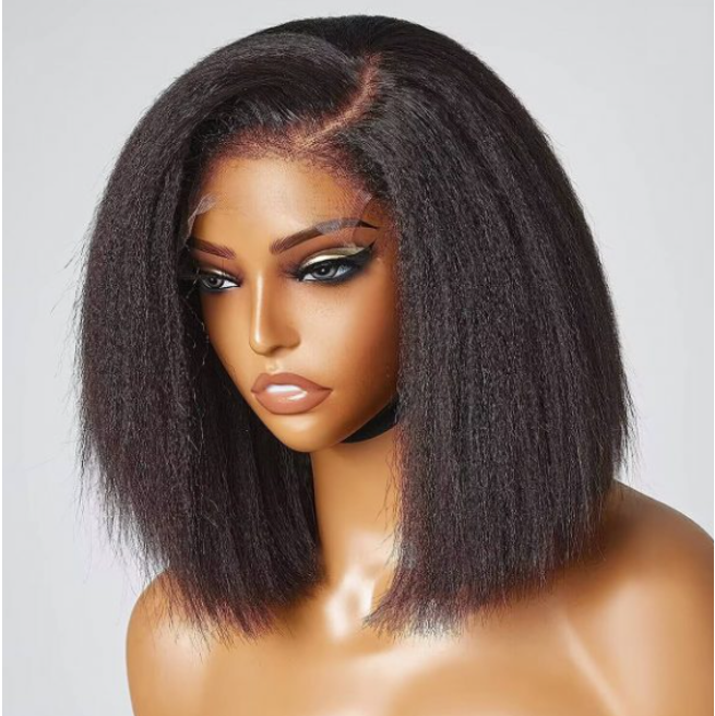 Athena Kinky Straight Bob Glueless Wig