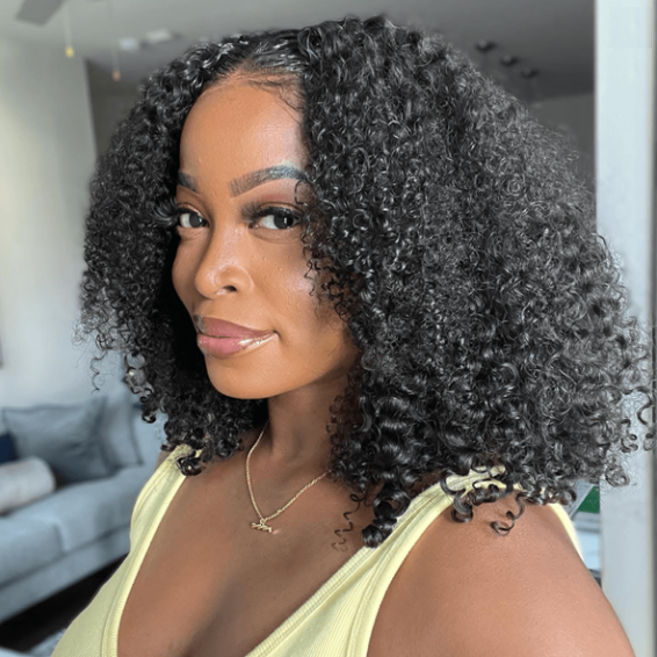 Alexandra Kinky Curly Bob Glueless Wig - True Glow Naturals