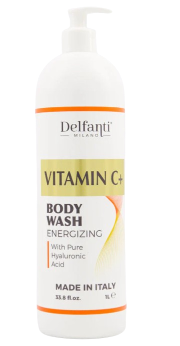 Delfanti Milano Vitamin C Brightening Body Wash With Pure Hyaluronic Acid (1 Litre) - True Glow Naturals