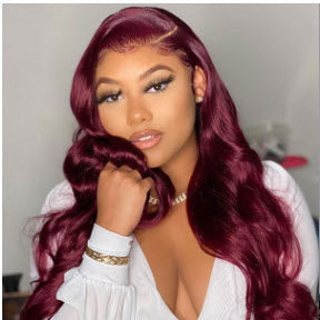 Brigitte 99J Burgundy Straight Wig