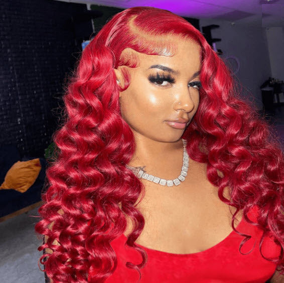 Cecelia Redwine Colour Deep Wave Wig