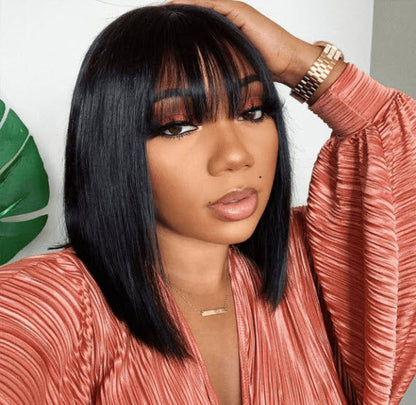 Antoinette Straight Bob With Bang - True Glow Naturals