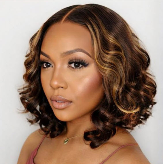 Theodora Honey Blonde Bob Loose Body Glueless Wig