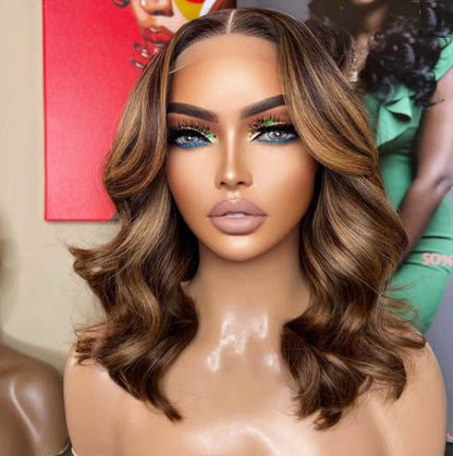 Theodora Honey Blonde Bob Loose Body Glueless Wig - True Glow Naturals