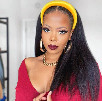 Imogen Kinky Straight Headband Wig - True Glow Naturals