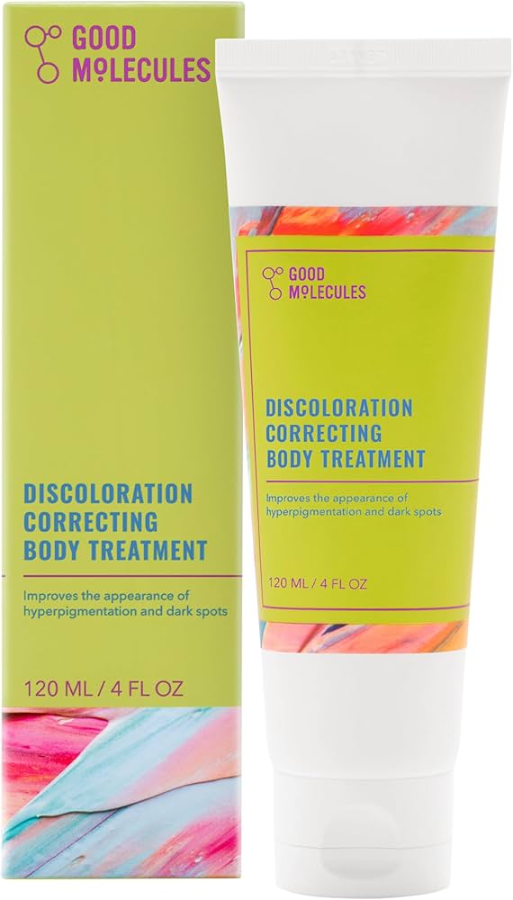 good molecules body treatment, discoloration body treatment, dark spot body treatment, hyperpigmentation body care, even skin tone body lotion, brightening body treatment, body spot corrector, skin discoloration treatment, glowing skin body care, body skincare routine, hydrating body treatment, daily body treatment