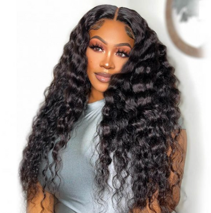 deep wave wig, loose deep wave wig, glueless wig, wavy human hair wig, natural looking wig, body wave wig, everyday wig, women wave wig, lightweight wig, soft wave wig, fashion wig, easy wear wig