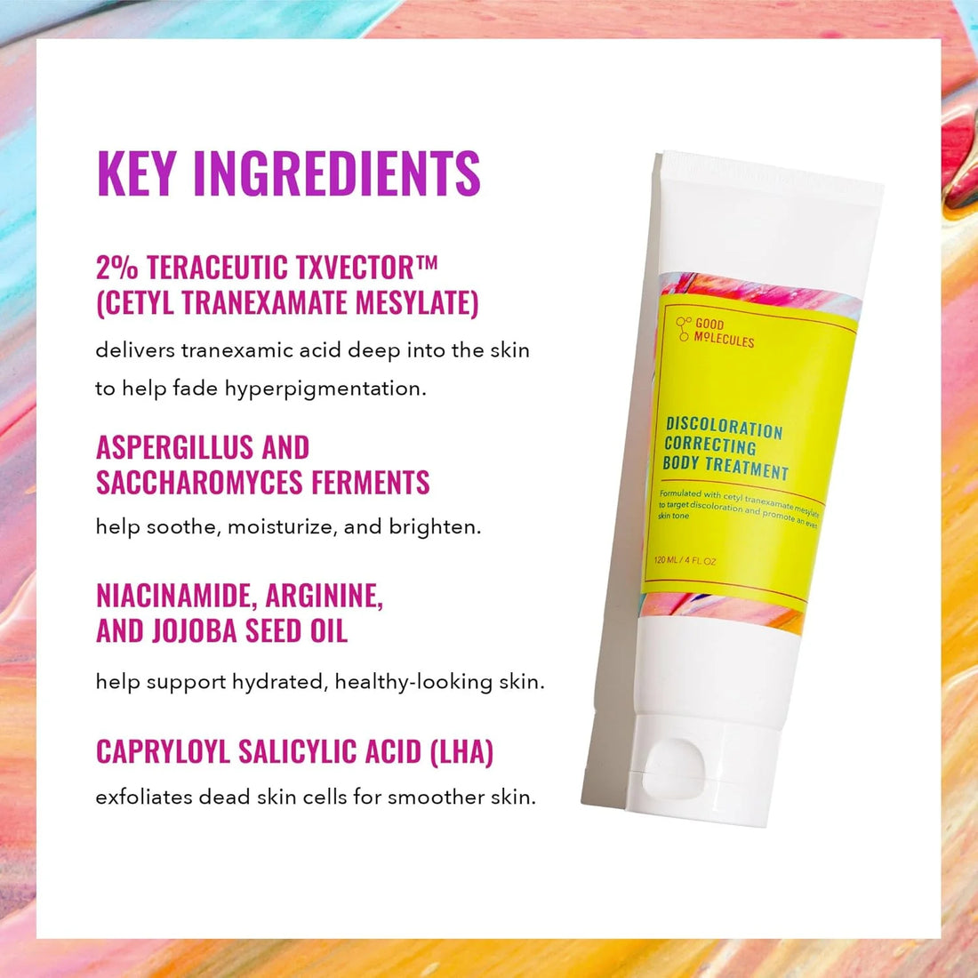 good molecules body treatment, discoloration body treatment, dark spot body treatment, hyperpigmentation body care, even skin tone body lotion, brightening body treatment, body spot corrector, skin discoloration treatment, glowing skin body care, body skincare routine, hydrating body treatment, daily body treatment
