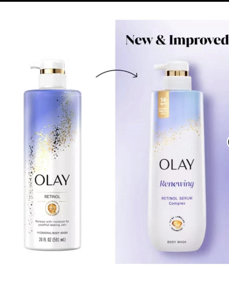 Olay Retinol B3 Hydrating Body Wash & Olay Retinol Body Lotion - True Glow Naturals