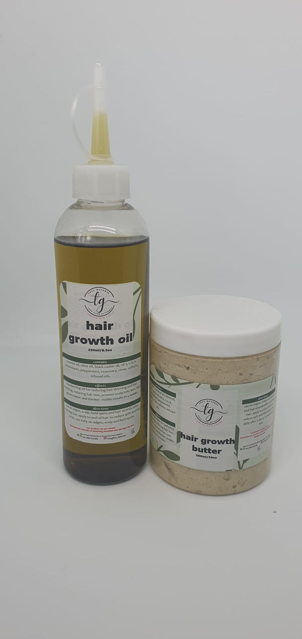 Hair Growth Set -  Sweet Almond Oil - True Glow Naturals