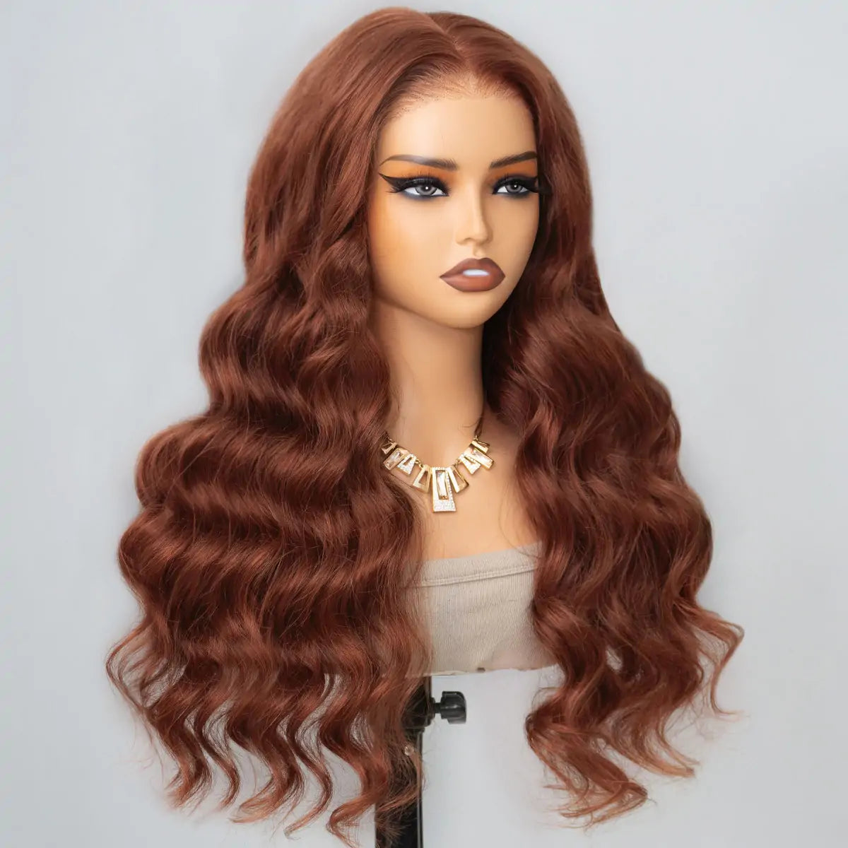 Nia Body Wave Copper Brown Glueless Wig