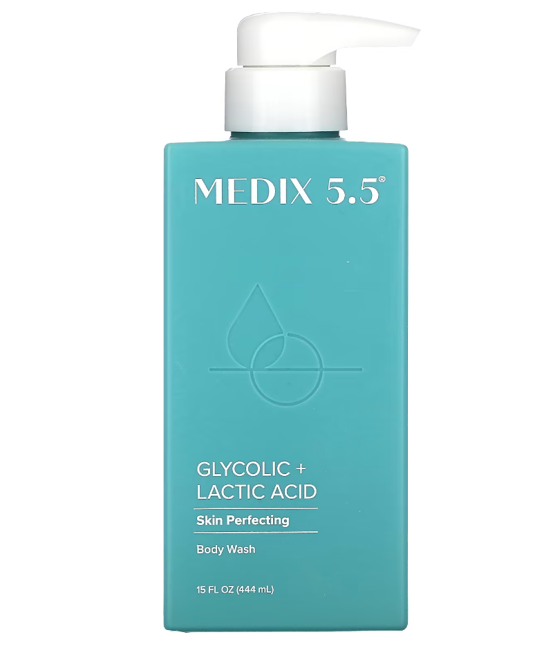 Medix 5.5, Skin Perfecting Body Wash, Glycolic + Lactic Acid , 15 fl oz (444 ml) - True Glow Naturals