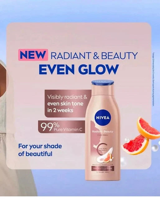 NIVEA RADIANT &amp; BEAUTY EVEN GLOW LOTION 400ML - True Glow Naturals