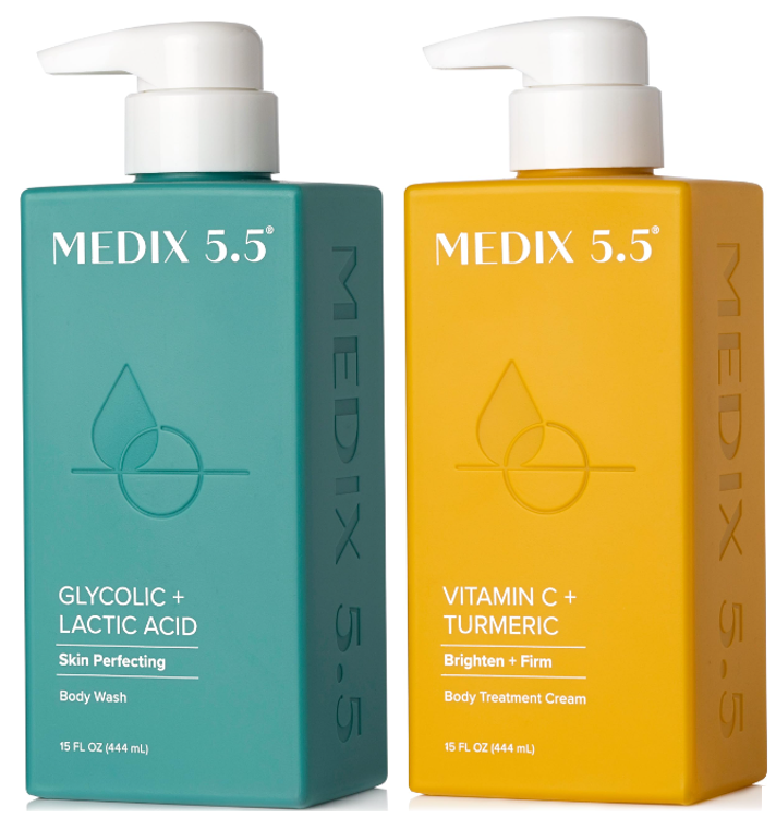 Medix 5.5 Glycolic & Lactic Acid Wash, Medix 5.5 Retinol Lotion And Medix 5.5 Vitamin C & Turmeric Lotion