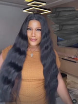 Body Wave Human Hair Blend Wig 30 Inches