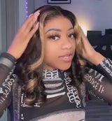 Tatiana Skunk Stripe Wig - Body Wave Glueless Wig for Effortless Style