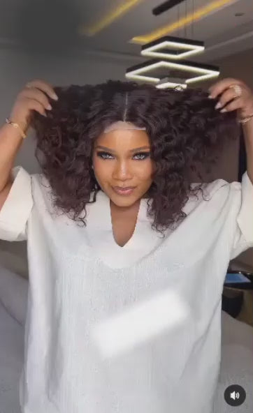 Curly Wave Human Hair Wig 12 Inches