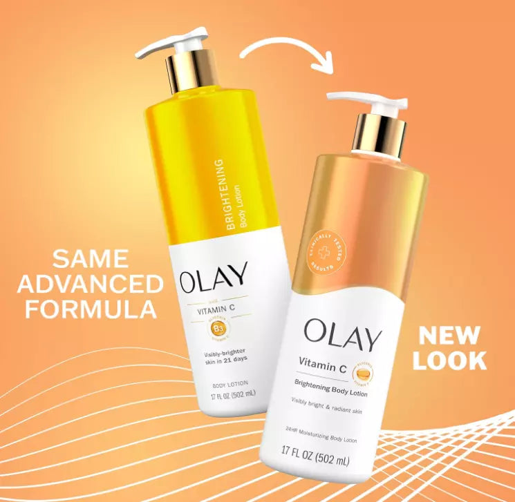 Olay Vitamin C B3 Hydrating Body Wash &amp; Olay Vitamin C Brightening Body Lotion - True Glow Naturals
