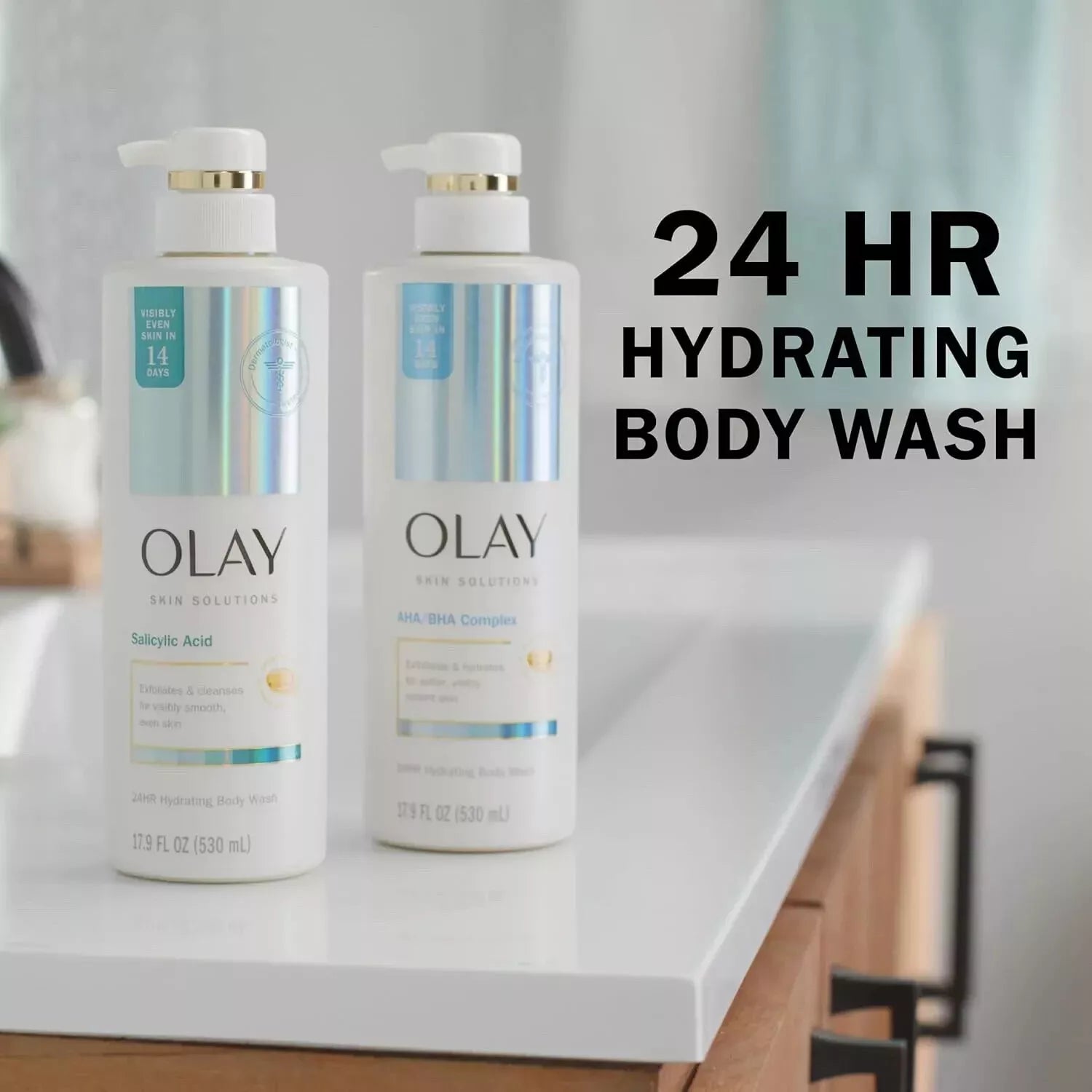 olay body wash, salicylic acid body wash, exfoliating body wash, smoothing body wash, clarifying body wash, body wash for rough skin, pore cleansing body wash, daily body cleanser, hydrating body wash, skin texture body wash, olay exfoliating wash