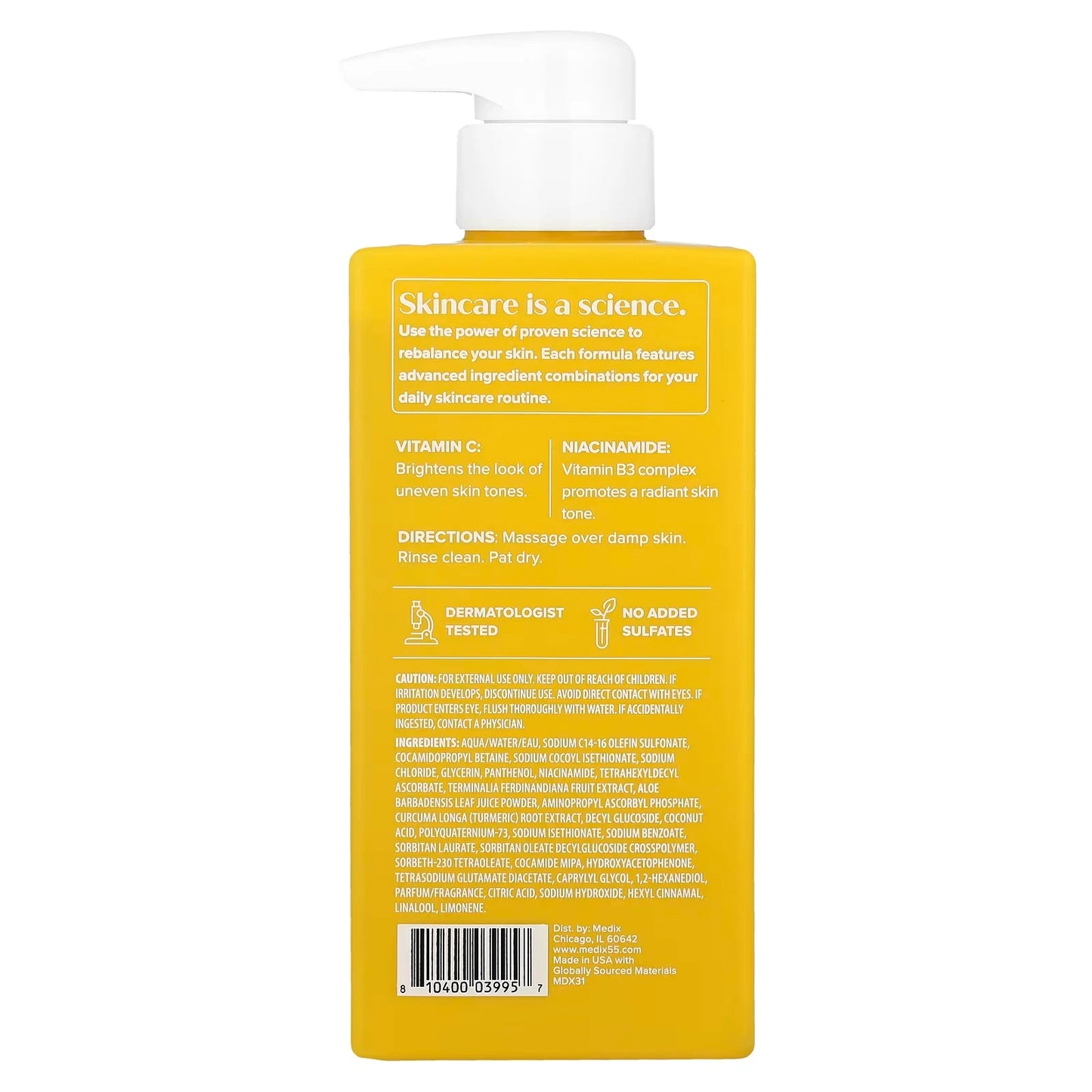 Medix 5.5, Vitamin C + Niacinamide Body Wash, Radiant Glow 15 fl oz