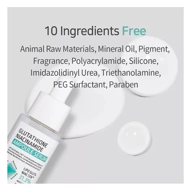 Glutathione Serum, Niacinamide Ampoule, Skin Brightening Serum, Glutathione Skincare, Niacinamide Serum, Anti-Aging Ampoule, Hydrating Serum, Dark Spot Corrector, Brightening Ampoule, 40ML Serum for Skin,